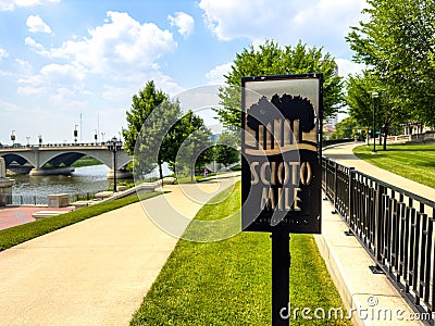 Scioto Mile at Battelle Riverfront Park in Columbus - COLUMBUS, UNITED STATES - JUNE 05, 2023 Editorial Stock Photo