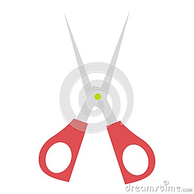 Scisors icon, flat style Vector Illustration