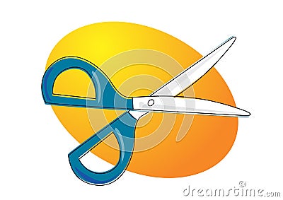 Scissor Cartoon Illustration