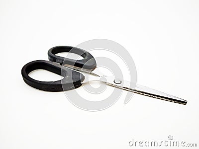 Closed scissor isolated with white background Stock Photo