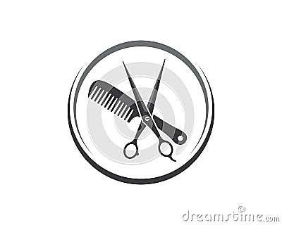 scissor icon logo vector illustration Vector Illustration