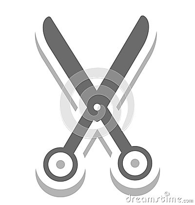 Scissor Isolated Vector Icon for Sewing and Tailoring Vector Illustration