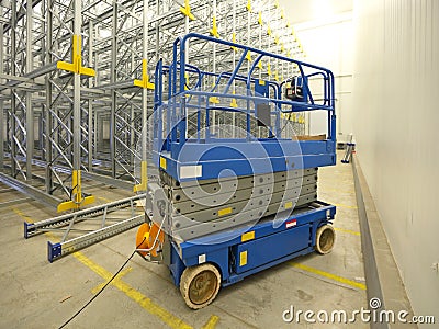 Scissor lift Stock Photo