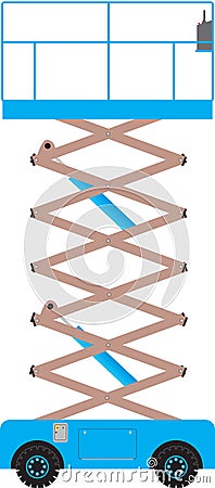 Scissor Lift Platform Vector Illustration