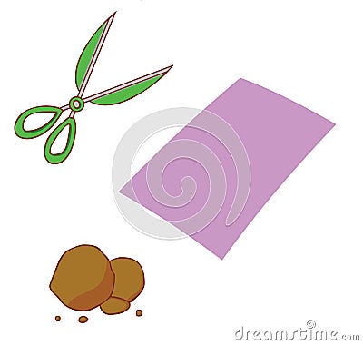 Scissor rock paper Vector Illustration