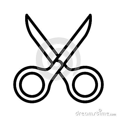 Scissor, tool, cut, cutting fully editable vector icon Vector Illustration