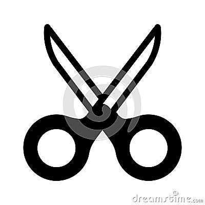 Scissor, tool, cut, cutting fully editable vector icon Vector Illustration