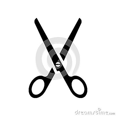 Scissors black vector silhouette icon Vector Illustration