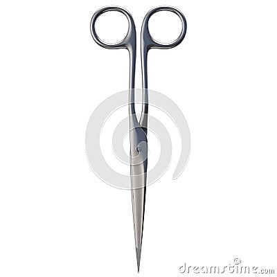 Scissors Clipart Isolated on White Stock Photo