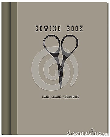 Scissors on the cover Vector Illustration