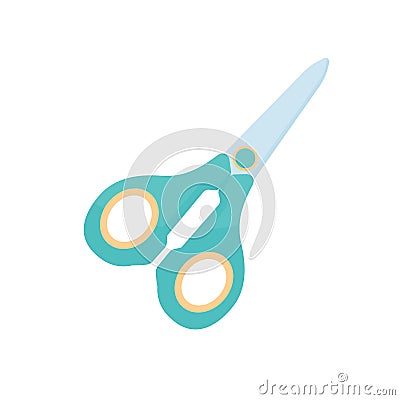 Scissors for cutting paper. Welcome back to school supplies for kids Vector Illustration