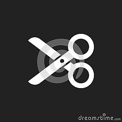 Scissors flat icon. Scissor vector illustration Vector Illustration