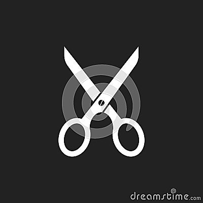 Scissors flat icon. Scissor vector illustration Vector Illustration