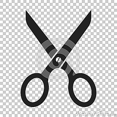 Scissors flat icon. Scissor vector illustration Vector Illustration