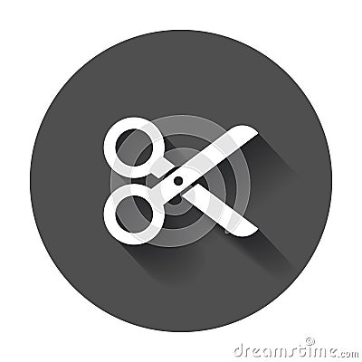 Scissors flat icon. Scissor vector illustration Vector Illustration