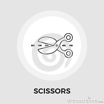 Scissors Flat Icon Vector Illustration