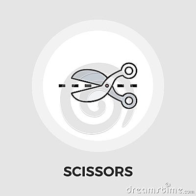 Scissors Flat Icon Vector Illustration