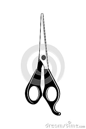 Scissors hairdresser icon on white background. Hair care concept. Hairdressing tools concept. Professional hair styling Vector Illustration