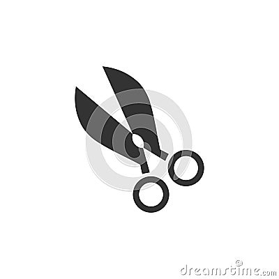 Scissors icon flat Vector Illustration