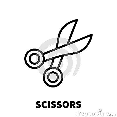 Scissors icon or logo in modern line style. Vector Illustration