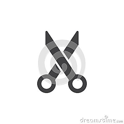 Scissors icon vector, filled flat sign Vector Illustration