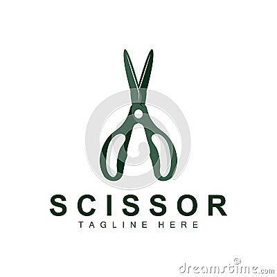 Scissors Logo Design, Barbershop Shaver Vector, Babershop Scissors Brand Illustration Vector Illustration