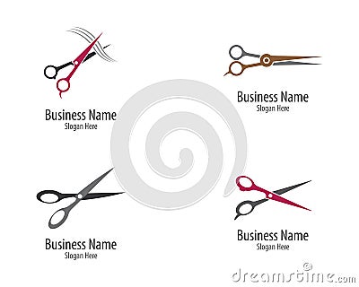 Scissors logo template Vector Illustration