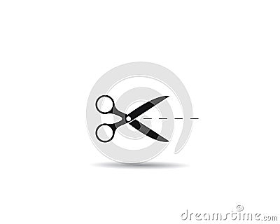 Scissors logo vector icon Vector Illustration