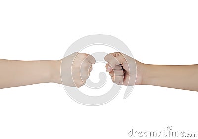 Scissors, paper, stone - hands game. Stock Photo