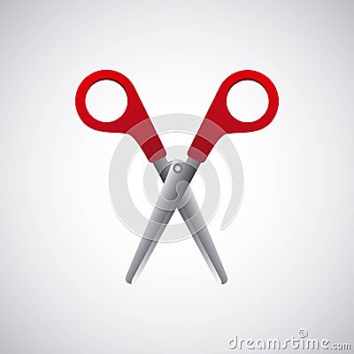 Scissors school supply icon Vector Illustration