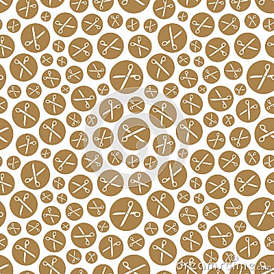 Scissors. Seamless pattern. Abstract background. Vector illustration Cartoon Illustration