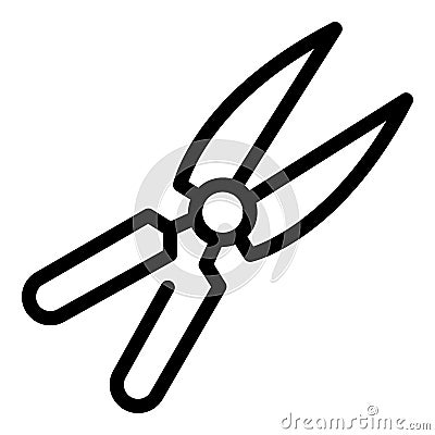 Scissors tool icon outline vector. Trimmer grass Vector Illustration