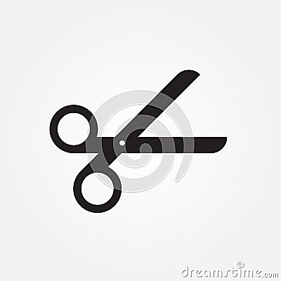 Scissors vector icon isolated on white background . Vector Illustration