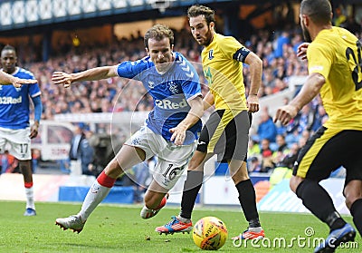 Andy Halliday of Rangers FC Editorial Stock Photo