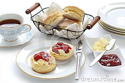 Scone , afternoon tea break Stock Photo