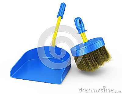 Scoop and broom Stock Photo