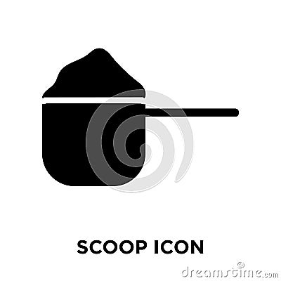 Scoop icon vector isolated on white background, logo concept of Vector Illustration