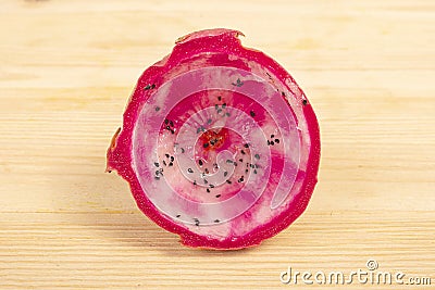 Scooped Dragon Fruit, Pitaya Stock Photo