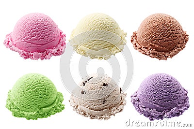 Scoops of ice cream Stock Photo