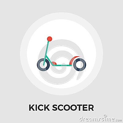 Scooter child vector flat icon Vector Illustration