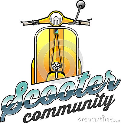 Scooter community symbol Vector Illustration