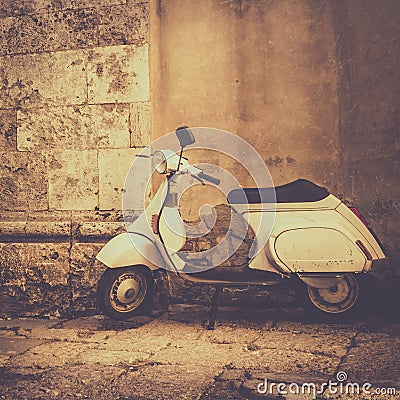 Scooter in Tuscany Stock Photo