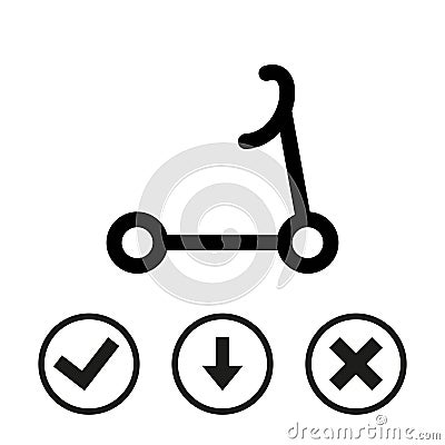 Scooter icon stock vector illustration flat design Vector Illustration