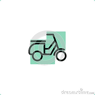 Scooter motorcycle icon for mobile and web design Vector Illustration