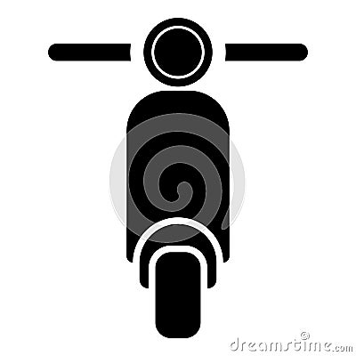 Scooter Motorcycle Motobike Delivery concept Moped Shipping icon black color vector illustration flat style image Vector Illustration