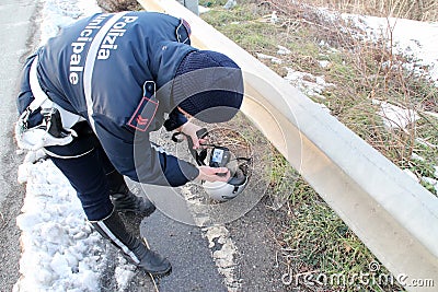 Scooter road accident, crash Editorial Stock Photo