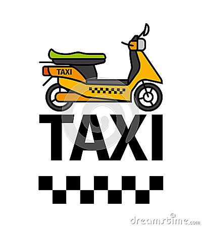 Scooter taxi transport poster Vector Illustration