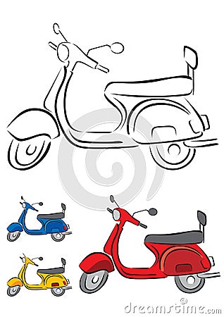 Scooter Vector Illustration Vector Illustration