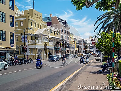 Scooters in Bermuda Editorial Stock Photo