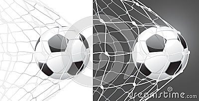 Score a goal, soccer ball Vector Illustration